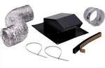 Broan-nutone RVK1A Roof Vent Kit Black Steel Cap 3"/4" 8FT Flex Duct Open Box. Fixed Price $24.99.
