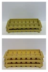 Vintage General Electric Ice Cube Tray Plastic Lot Of 5 Stackable Gold Green. Fixed Price $25.00.