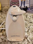 Vtg Hamilton Beach Plastic Can Opener Model 76375 Working Great- Pale Yellow. Fixed Price $20.00.