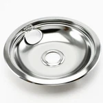 W10196405RW Large 8" Steel Drip Bowl Pan Replaces WPW10196405. Fixed Price $10.45.