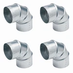 Four Qty Bulk Deflecto 4" X Aluminum Dryer Vent DE904 Elbows, AL490, 110544. Fixed Price $32.00.