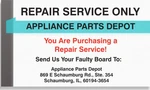 Repair Service - W11034363 W10485960 Whirlpool Control Board. Fixed Price $99.00.