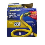 Brasscraft Universal Gas Installation Kit Pro-grade, Yellow Coated Hose 138. Fixed Price $24.65.