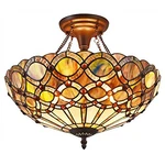 Prisma Tiffany-style 2 Light Semi-flush Ceiling Fixture 16" Shade. Fixed Price $172.12.