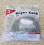 Certified Appliance Accessories 3-WIRE Open-end-connector 30-AMP Dryer Cord, 5FT. Fixed Price $18.99.