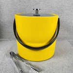 Mid Century Mod 1960 S Kraftware Retro Yellow Leatherette Ice Bucket & Lid. Fixed Price $22.99.