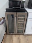 Newair 24 Built-in 18 Bottles 58 Can Dual Zone Wine Fridge French Style. Fixed Price $384.50.