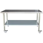 Sportsman SSWTWC72 Stainless Steel Work Table With Casters 24 X Inches. Fixed Price $412.64.