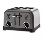 Cuisinart Classic Metal 4-SLICE Toaster, Brushed Black Stainless CPT-180BKSP1. Fixed Price $49.95.