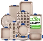 Nutrichef NCSBSG60 10-PIECE Nonstick Bakeware Set (open Box). Fixed Price $26.36.