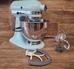 Kitchenaid Artisan Qt Stand Mixer Ice Blue KSM150 325W W/ Bowl & Attachments. Fixed Price $219.99.
