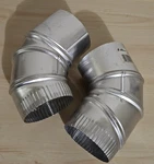 Lot Of 2 Deflecto 4" X Aluminum Dryer Vent Elbow, AL490, 110544, DE904. Fixed Price $15.00.