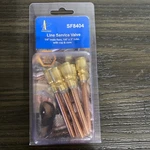 6 Pack Supco Line Service Valve 1/4" Male Flare X 2" Tube W/cap & Core. Fixed Price $28.00.