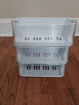 Three DA97-08349A Freezer Side Assembly Guard Bins For Samsung Refrigerator. Fixed Price $39.94.