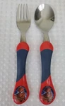 Vintage Marvel Spiderman Child Fork Spoon Set Stainless Steel Red Blue- U.s.. Fixed Price $15.00.