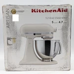 Kitchenaid Artisan Series Tilt-head Stand Mixer Porcelain White KSM150PSPL. Fixed Price $334.97.