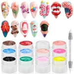 3D Sculpture Gel, 12 Colors Nonsticky Hand Builder Nail Kit With Silicone.... Fixed Price $30.43.