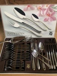 Wmf Antwerpen Gold Cromargan Cutlery For 6 People 31 Pieces With Cake Server. Fixed Price $292.76.