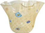 Murano Art Glass Gambaro & Poggi Handkerchief Murrine Clear/gold Dust Vase New. Fixed Price $270.99.