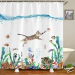 Catching Fish The Sea Shower Curtains For Bathroom Decor With 12 Hooks Us. Fixed Price $18.99.